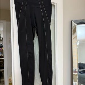 Nike Yoga Black Leggings with Contrast Stitching